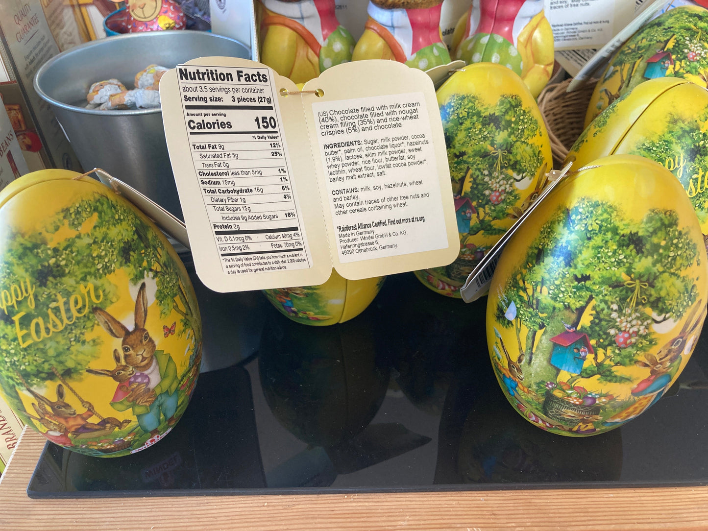 "Happy Easter " Windel Easter Egg Tins Traditional Scenes